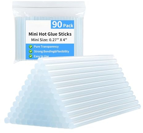 Bastoncini Colla a Caldo,90 Pezzi Colla Termoadesiva Per Incollaggio | Barre Adesive Fuse Per Progetti Creativi Gioielli Decorazioni Festive