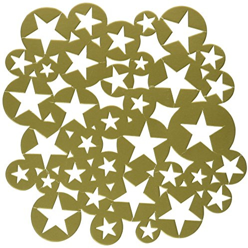 Pink Paislee Luxe Metallic Chipboard Placemat 8X8-Stars