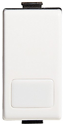 BTicino AM5003L Serie Civile Matix Wechselschalter 1 Polig 16 Ampere beleuchtbar mit LED BTicino LN4742V230 (A 230 Volt) oder LN4742V12 (A 12 Volt)