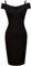 HOMEYEE Damen Vintage Blumendruck Off Shoulder Riemchen Knielänge Bodycon Enges Kleid B309 (EU 36 (Herstellergroesse: S), Schwarz)