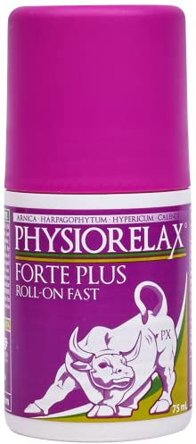 Physiorelax- Forte Plus Roll On, Mayor Sensación de Frescor, Favorece el Masaje, Cómodo de Transportar, con Árnica - 75 ml