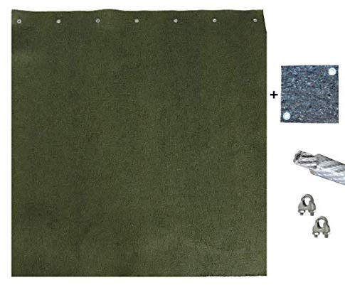 Pfeilfangmatte Nature 3m (breit) x 2m (hoch) inkl. Zubehör & BACKSTOP: 25cm x 25cm