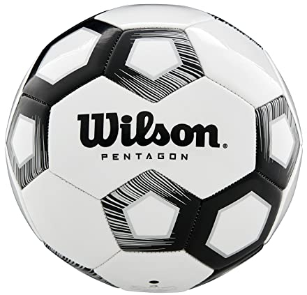 Wilson Fußball PENTAGON, Mischleder, 5, Schwarz
