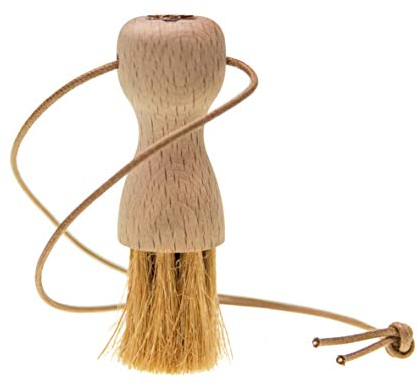 Spazzola viso setole naturali per Dry Brush, Legno di faggio e Setole Naturali Palmito, Spazzola Scrub viso elimina le impurità e stimola la Microcircolazione, Esfoliante viso per pelle più Liscia