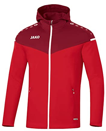 JAKO Herren Kapuzenjacke Champ 2.0, Rot/Weinrot, S