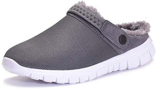 Zuecos Invierno Zapatillas de Estar casa Hombre Mujer | Cálido forradas,Comodidad,Impermeable Pantuflas,Antideslizantes,para interior exterior