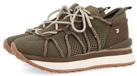 Sneakers Caqui Estilo CALCETÍN para Mujer Brewster