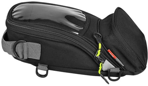 Kasmole Sacoche de réservoir magnétique, Sac de Rangement antidérapant pour Moto, Accessoires de Moto, Sac magnétique Puissant, Universel pour la Plupart des Motos, Conception d'écran Tactile