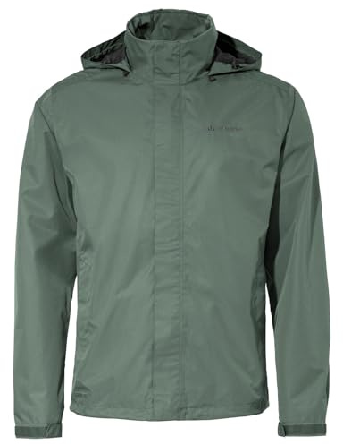 VAUDE Escape Light Regenjacke Herren wasserdicht – Leichte 2-Lagen Jacke mit verstaubarer Kapuze, winddicht und atmungsaktiv - agave, XXL