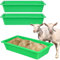 KHEARPSL Futtertrog für Ziegen, Schweine, Rinder, Pferde, Schafe, Hirsche und Hunde, 3,8 Gallonen, Modern, Grün, Polypropylen, Manuell, PET_FEEDER