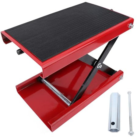 Sollevatore per moto martinetto a forbice, 3.35 a 13.39in altezza regolabile pieghevole moto centro stand 500kg capacità universale moto Jack Stand per Manutenzione del motociclo