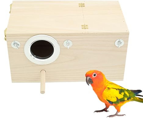 Bizi Nistkasten Aus Holz - Nistkasten-Bausatz Für Stare | Nistkasten Zum Aufhängen | Vogelhaus | Nistkästen | Und Außenbereich Natürliche Holzkonstruktion Sicherer Komfortabler Unterschlu