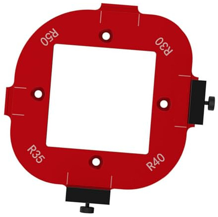 Haofy Gabarit de Rayon D'angle Rond en Métal pour le Travail du Bois, Ensemble 4 en 1 avec Embout de Garniture Affleurant pour Chaises, Tables et Cadres Photo, Alliage D'aluminium R30 R35 R40 R50