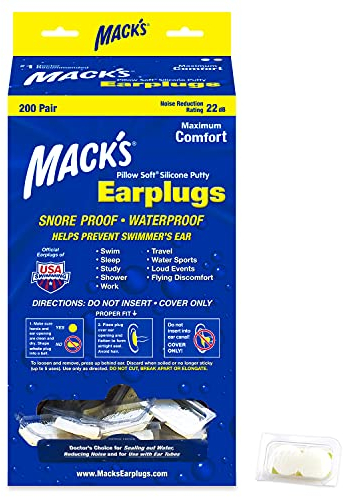 Macks Pillow Soft Ear Plugs - Clear, 200 Pairs