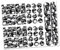 Finest Folia 34 Teiliges Fahrrad Rahmen Schutzfolie Folie Aufkleber Schutz MTB BMX Kette Lackschutzfolie R159 R160 (21 Skulls)