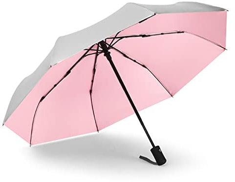Meichoon Parapluie de voyage automatique résistant au vent petit compact léger robuste mini sac à dos pliable et portable pour voiture sac à main parasol pluie et soleil