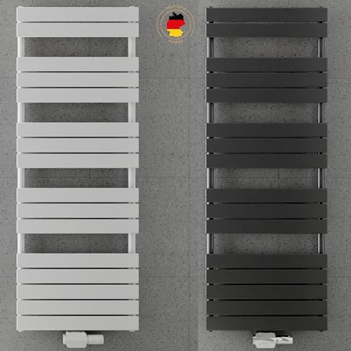 MC Heat® Premium Badheizkörper 600x1800 mm - Handtuchwärmer in Weiß - Paneelheizkörper für Mittel- und Seitenanschluss