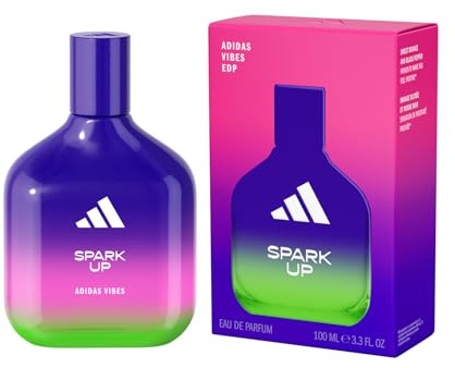 adidas Eau de Parfum unisexe Vibes Spark Up, énergisante et stimulante, parfum longue tenue, Orange Douce et Poivre Noir 100 ml