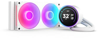 NZXT Kraken Elite 240 RGB - AIO CPU Liquid Cooler - 240mm Radiator - F240 RGB Core Fan - Customizable 2.72 IPS LCD - NZXT Turbine Pump - Intel® LGA 1700, 1200/115X, 1851 - AMD® AM5, AM4 - White