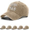 Joligiao Gorras de Hombre Beisbol Algodón Gorra de béisbol Vintage Gorra Adjustable Cap Clásico Algodón Sombrero Retro Gorras Hip Hop Unisex Regalos para Padre Navidad(caqui-60th,Talla única)