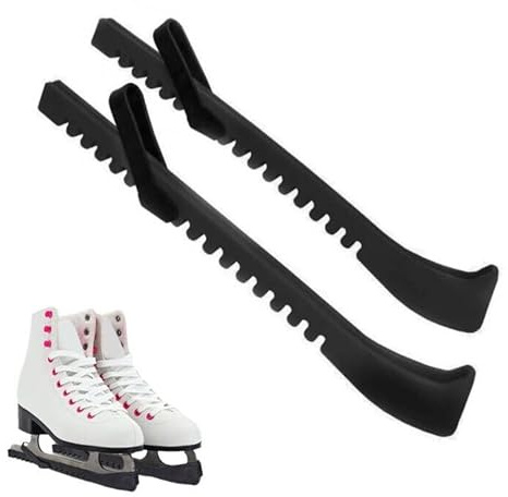 1Par Protector De Patines De Hielo,Cubre Patines Hielo Ajustables,Protectores de Cuchillas de Hockey Deportivo para Hockey sobre Hielo, Patinaje Artístico, Niños y Adultos(Negro)