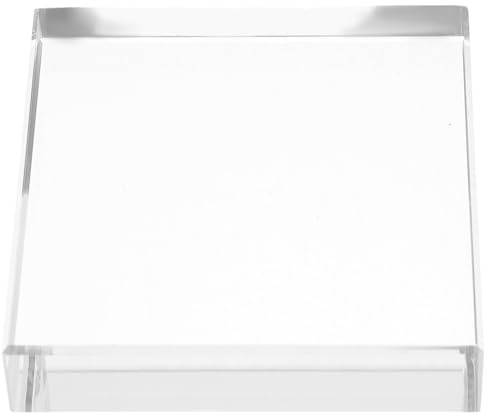 Cabilock Elegant Square Glass Paperweight with White Crystal Material, Featuring Stable Placement and Smooth Finish, Decorative Crystal Paperweight for Study Rooms and Reading Desk Use