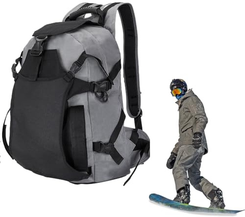 Generisk skidskoryggsäck 30 l sportryggsäck | Snowboard sko förvaringsväska för skidåkare resenärer resortbesökare utomhus guide hjälm skyddsutrustning kläder