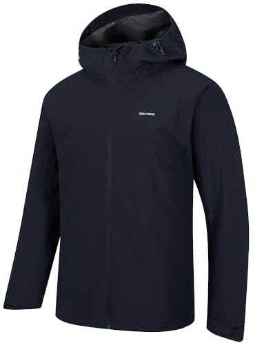 GEO-NANO Veste de Pluie Homme Outdoor Imperméable 2.5 Couches Coupe-Vent Léger Respirante avec Jointures Soudées pour Marche Randonnée Vélo