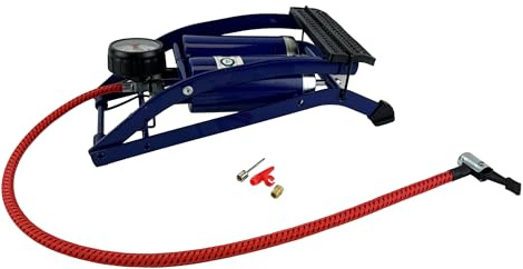 Sakura PG270TWN Bomba de Pedal, Doble Cilindro con Manómetro