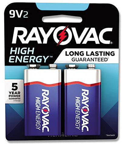 Rayovac Alkaline 9Volts Battery 2 Pack