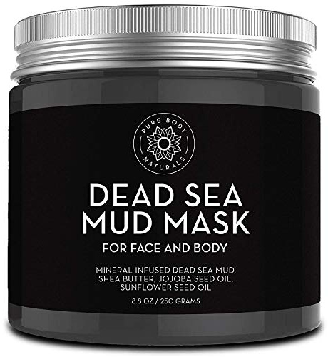 Pure Body Naturals The Best Dead Sea Mud Mask, 250G/ 8.8 Fl. Oz. - Dead Sea Mud Mask Best For Facial Treatment, Minimizes Pores, Reduces Wrinkles, And Improves Overall Complexion
