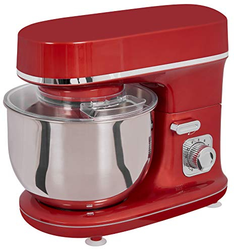 GUTFELS Küchenmaschine KM 8102 roi | Küchenmaschine |1200 Watt | Schneebesen | Rührhaken | Knethaken | 10 Stufen | Rot | 5 L Schüssel