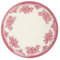 GENEVIEVE LETHU 539248 Flacher Teller aus Steingut, Weiß und Rosa, Ø 27,5 cm – Kollektion Canvas de Spring – Teller aus Steingut mit klassischem Charme, zartes Blumendekor