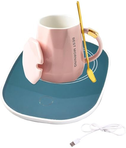 Electric Cup Heater - Mug Heating Pad, Heated Cup Plate, Rechargeable Cup Heater | Coffee Mug Warmer Plate, Hot Beverage Heating Pad, Cup Warmer for Hot Drinks, Cup Heater Warmer for Coffee Milk