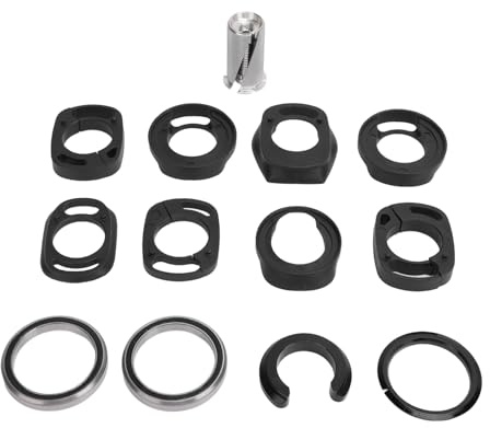 Combo de juego de dirección para bicicleta, kit de juego de dirección con espaciador de aleación de aluminio CNC y rodamientos sellados, conjunto de cubierta inferior compatible