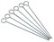 KitchenCraft Flat Kebab Skewers, Stainless Steel, Set of 6 Reusable Metal Skewer Sticks, Simple Cleaning, 20cm (8'')