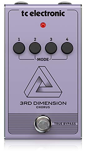 TC Electronic 3RD DIMENSION CHORUS Pedale Chorus analogico vintage ricreazione con selezione delleffetto a 4 pulsanti e circuito BBD