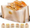 Toaster Bags Reusable Non-Stick Pockets Sandwich 3 6 12 Pcs, Toastie Bags Heat Resistant Pizza Bread Snack Microwave Oven Grill BPA Free 17 * 19cm (3 Pcs)