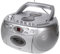 HANNLOMAX HX-323CD Portable CD Player, AM/FM Radio, Cassette Recorder, Records from CD or Radio, Headphone Jack, AC/DC Dual Power Source. (Silver)