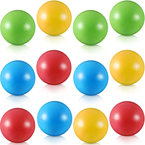 Civaner 12 Pieces Multi Colored Plastic Replacement Balls Small Bulldozer Popper Toy Balls 1.75 Inch Soft Crush Proof Air Filled Ocean Ball for Toddlers (Classic)