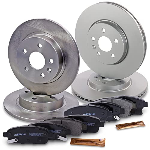 ATEC Germany Bremsenset inkl. Bremsscheiben Vorne Ø 300 mm Belüftet + Hinten Ø 268 mm Voll + Bremsbeläge Vorne & Hinten Kompatibel mit CHEVROLET TRAX, OPEL MOKKA/MOKKA X (J13)