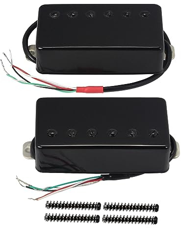 FLEOR Humbucker Pickup Ceramic Guitar Neck + Bridge Pickup Set Black Fit LP Style Electric Guitar