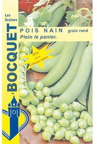 Sachet de graines Pois Nain Grain rond Plein le Panier - 200g - Les Graines Bocquet