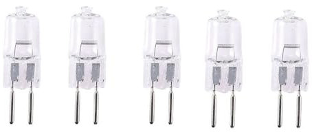 UGEFKMQ G6.35 Halogen Confezione Da 5 Gy6.35 Lampadina Alogena 24 V 50 W Dimmerabile Bianco Caldo Lampade Alogene A Lunga Durata Gy6.35 Per Effetti Di Luce E Proiettori,50 W