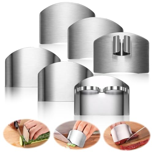 6 Stück Fingerschutz Schneiden Küche Fingerschutz aus Edelstahl Küchen Gadgets Finger Guard für Handschutz aus Gemüse Zum Schneiden von Obst Gemüse Fleisch (Einheitsgröße, Stück, 6) (6 Stück)