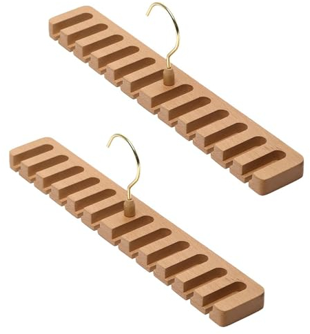 fengman123 2 supporti per cravatta, per cintura, per armadio, legno, supporto per cintura, organizer per armadio, organizzazione e conservazione (YS, 12GE), FM2024KJ007A