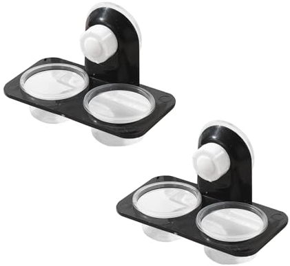 JVHLOV 2PCS Reptile Feeder, Reptilien Futternapf Saugnapf Plastik Wasser- und Futternapf, Anti-Flucht Eidechsen Futterschale, für Eidechse, Chamäleon, Skorpion, Gecko, Leguan