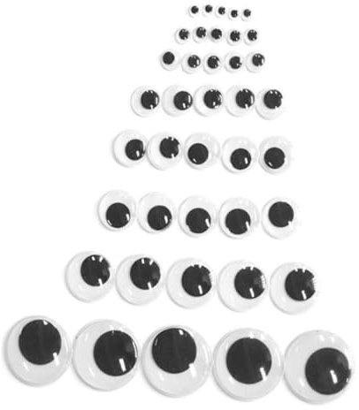 Hohopeti 600stücke Selbstklebende Wackelaugen Handgefertigt Aus Kunststoff Für DIY Bastelarbeiten Und Puppenaugen Dekoration