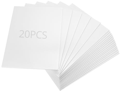 QWORK® 20 Stück A3 Schaumstoffboard, Hartschaumplatte 5 mm Dick, für Malerei, Modellbau, Werben