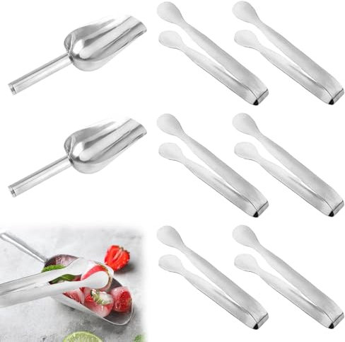 Accessori Per Candy Bar, 4 Pezzi di Pinze Per Zucchero E 2 Pezzi di Paletta per Ghiaccio E Ghirlande Per Caramelle, Pinze In Acciaio Inox, Feste, Barbecue